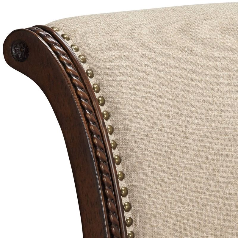 55 Downing Street Addison 24 1/2" Erin Cream Fabric Swivel Counter Stool