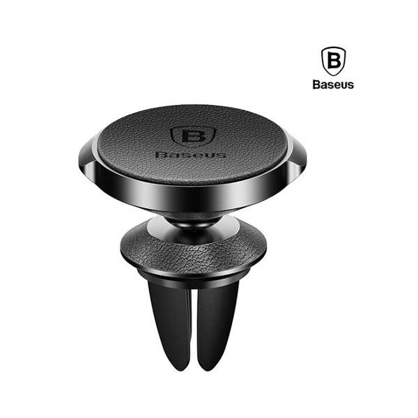 Baseus Small Ears Series Magnetic Leather Phone Holder Air Vent Car Phone Mount Stand 360 Degree Rotation