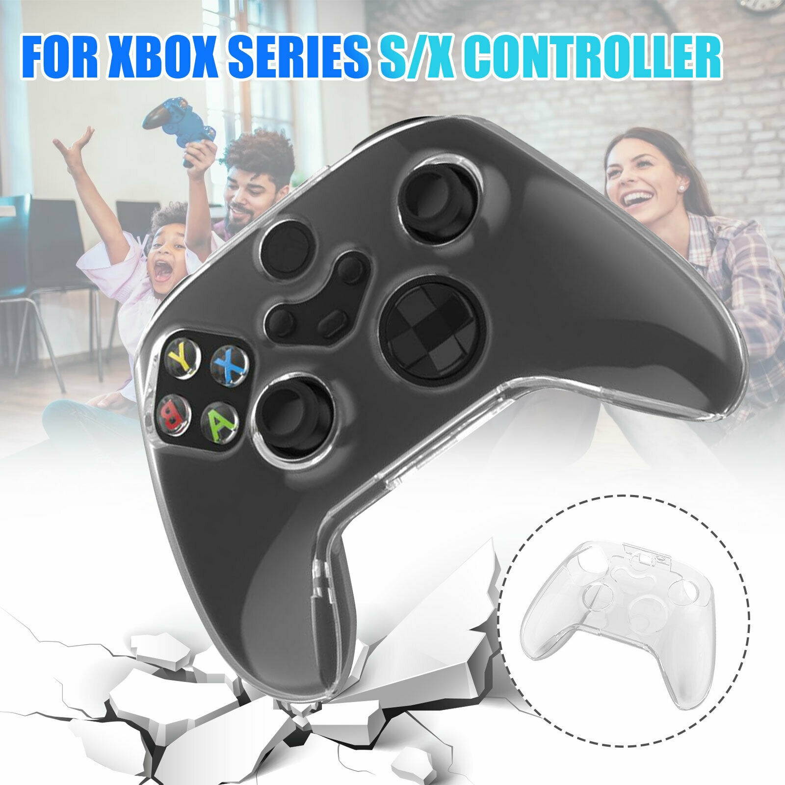 Protective Hard Clear Cover Case Dustproof Shell for Xbox Series S/X Controller