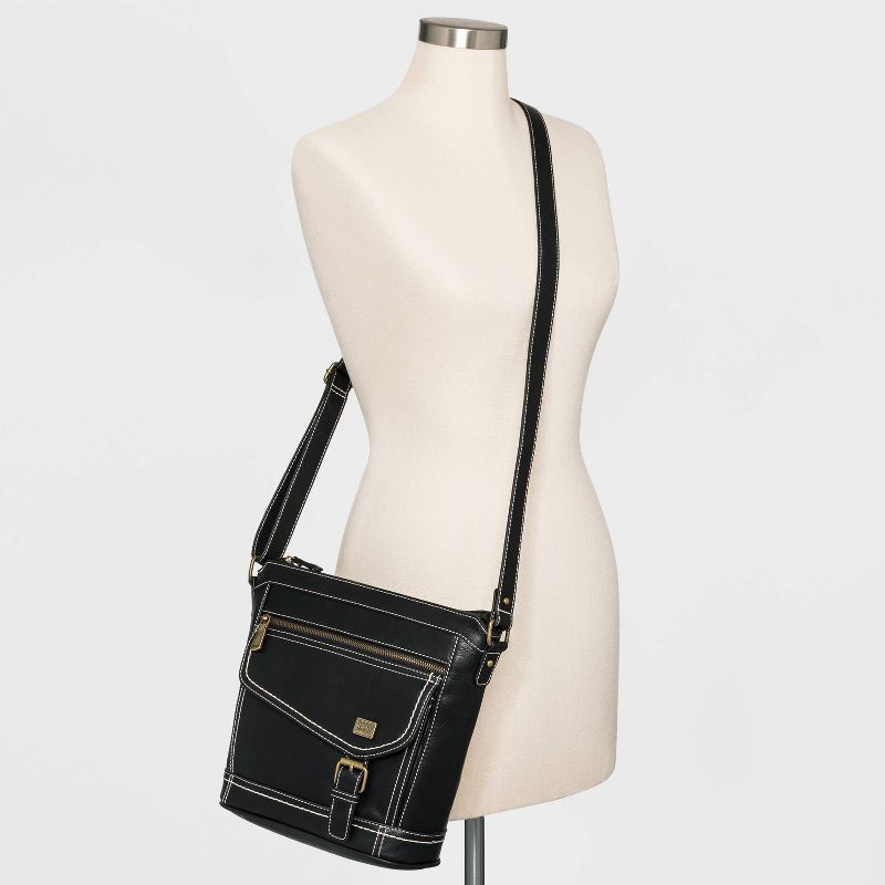Bolo  Zip Closure Crossbody Bag - Black