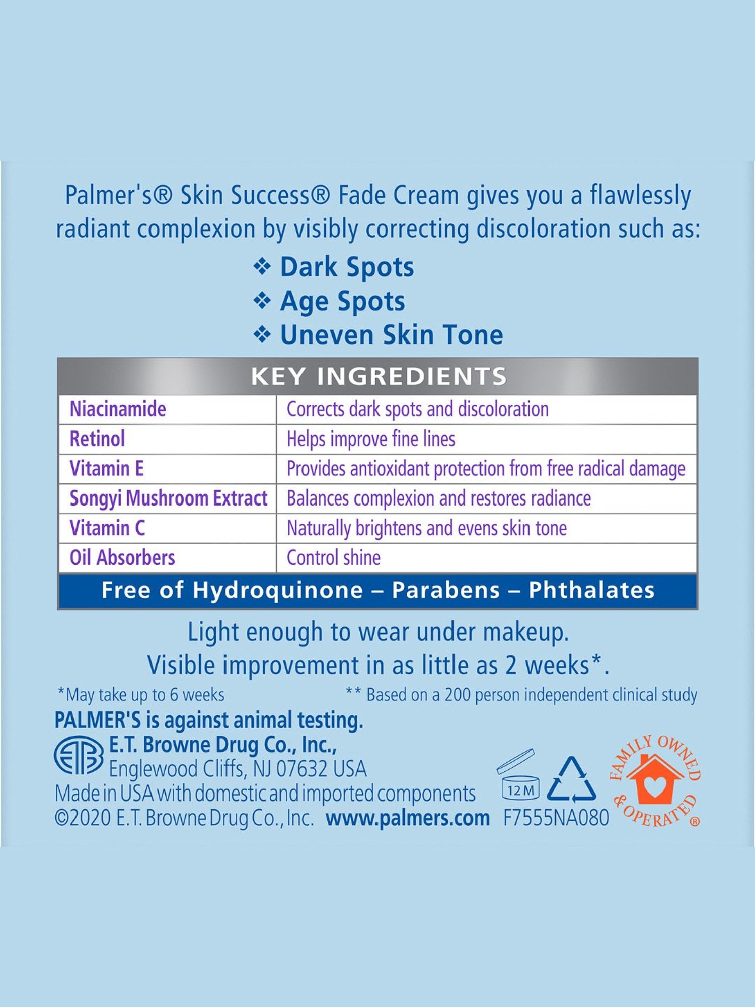 Palmer's Skin Success with Vitamin E Anti-Dark Spot Fade Cream for Oily Skin - 75 gm