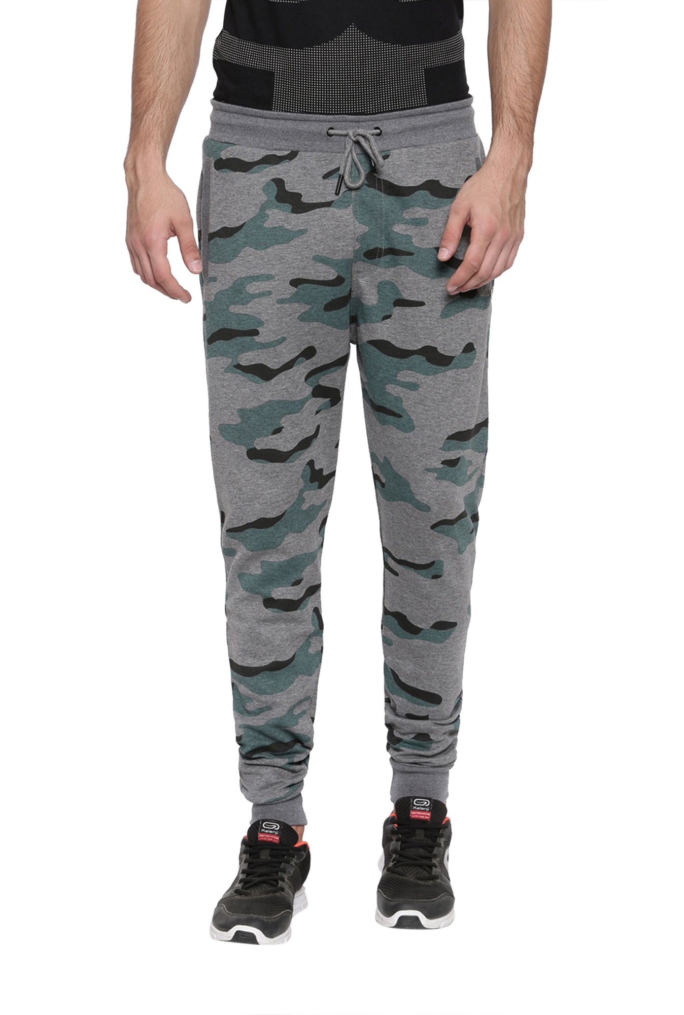 Proline Grey Comfort Fit Printed Joggers