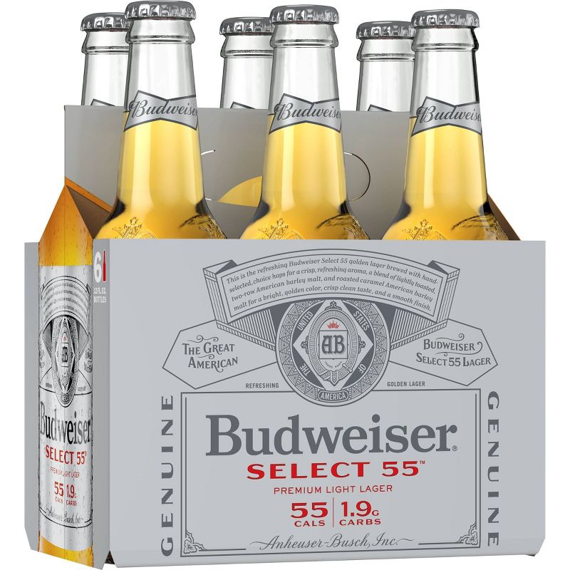 Budweiser Select 55 Premium Light Beer - 6pk/12 fl oz Bottles