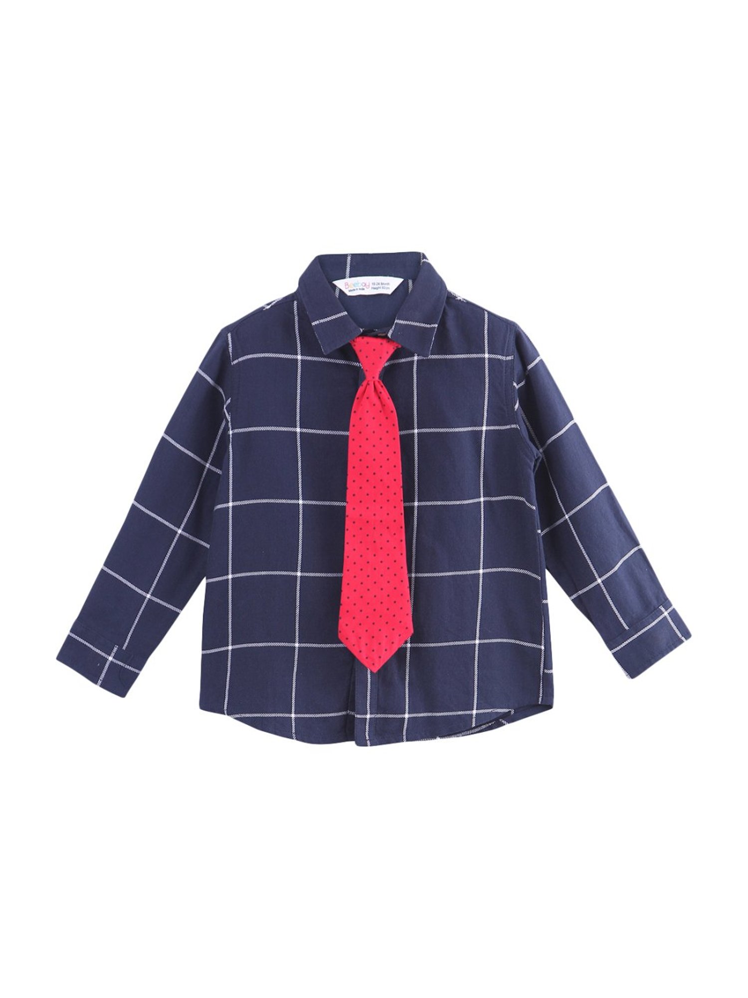 Beebay Kids Navy Chequered Shirt