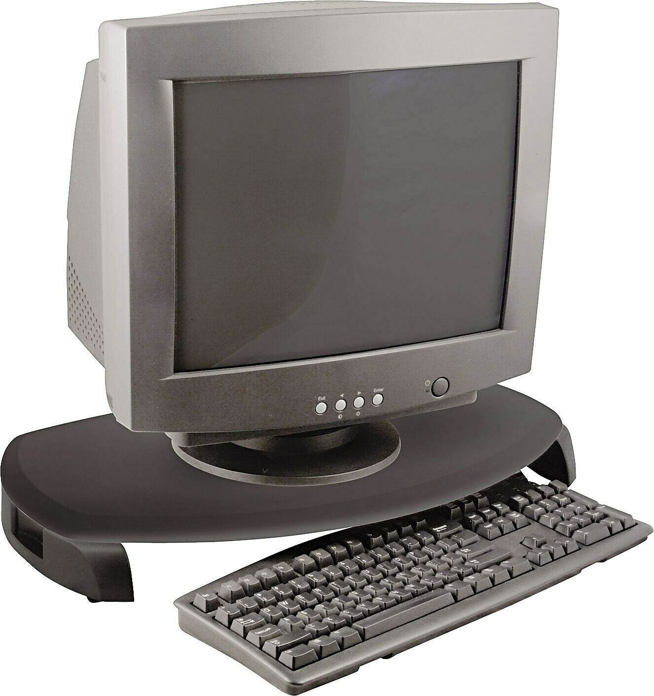 Kantek CRT/LCD Stand with Keyboard Storage 23 x 13 1/4 x 3 Black MS280B