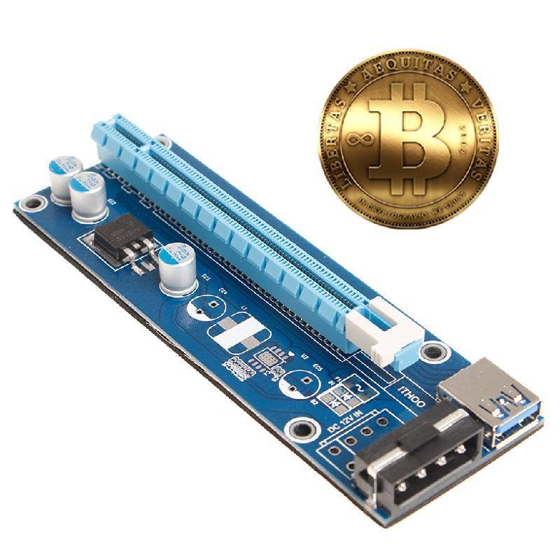 Mini PCI-E Express 1x To16x USB 3.0 Extender Riser Card Adapter SATA Power Cable