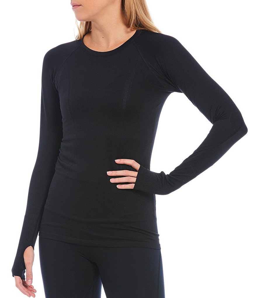 IBKUL Solid Long Sleeve Mock Neck Top