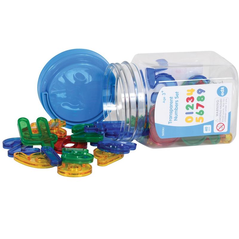 Edx Education Transparent Numbers Set - Set of 40