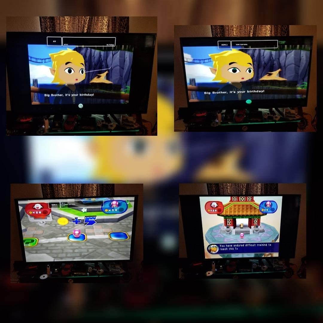 RCA to HDMI Converter, 1080P RCA Composite CVBS AV to HDMI Video Audio Converter Box for PS2 Wii Xbox VHS VCR Camera DVD Players, Support PAL/NTSC with USB Charge Cable (Black)