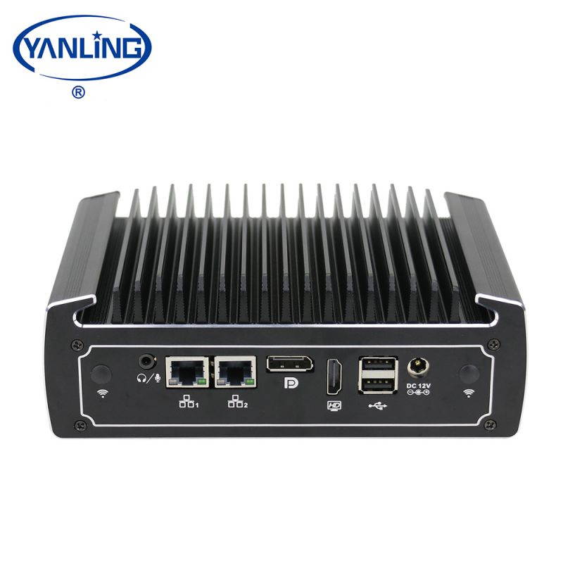 Fanless Mini Computer, Intel 8th Gen. i5-8250U CPU  Industrial Computer Mini Desktop PC,With DP HD Dual LAN2COM,4USB3.0,SIM Slot,Windows 10 Pro,4GB DDR4 RAM,32GB SSD