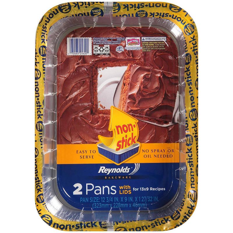 Reynolds Disposable Bakeware cake Pan with Lids - 2ct