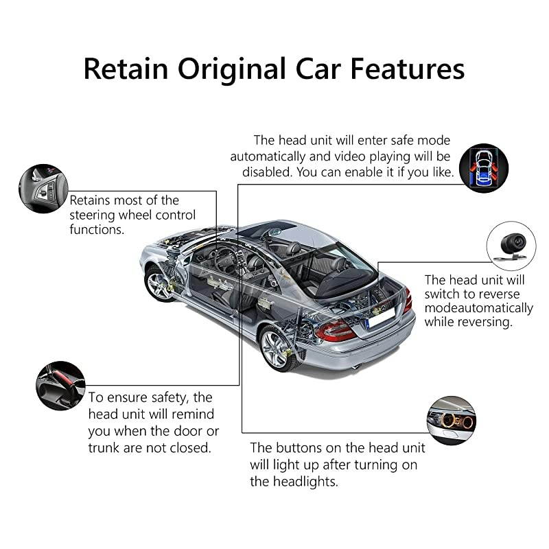 2021 Newest Double Din Car Stereo,  8 Inch Android 10 Car Radio Compatible with Chevrolet/GMC/Buick, GPS Navigation Radio Support Split Screen/Built-in Apple Carplay/DSP-GA9480B