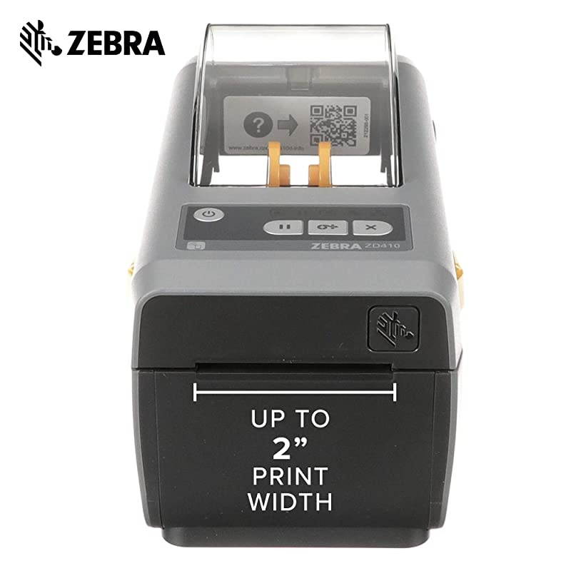 ZD410 Direct Thermal Desktop Printer Print Width of 2 in USB Ethernet Connectivity ZD41022D01E00EZ