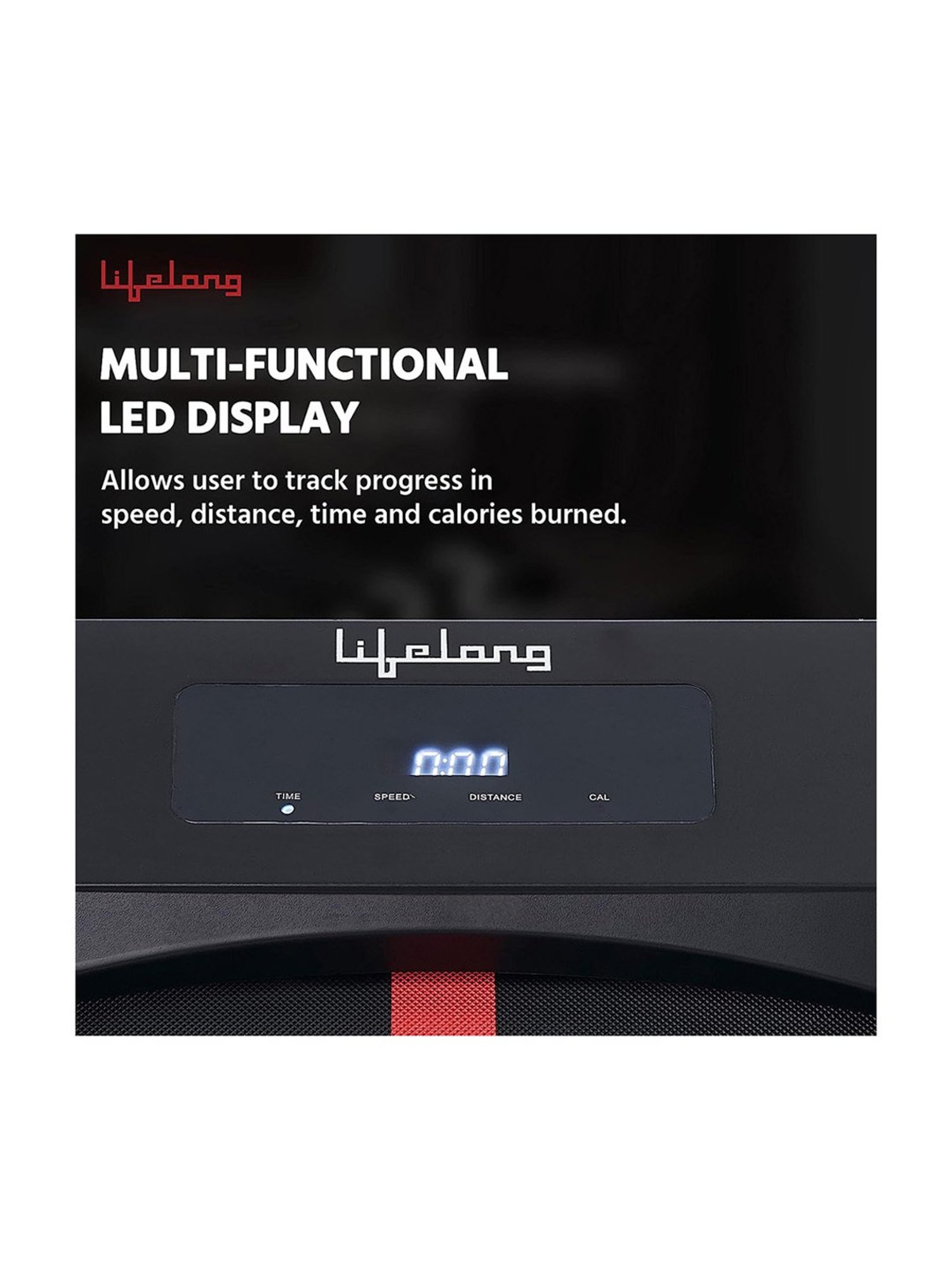 Lifelong Fit Pro 2HP Peak DC Motorized Treadmill (Black) Size - One Size