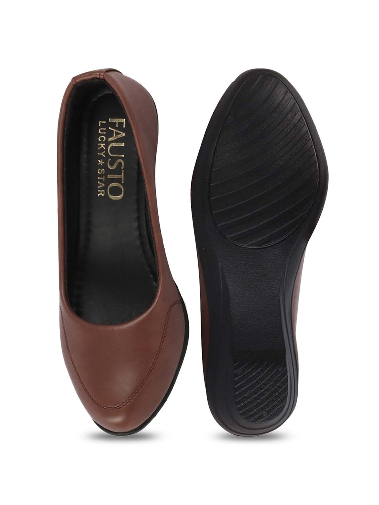 Fausto Women's Brown Wedge Ballets