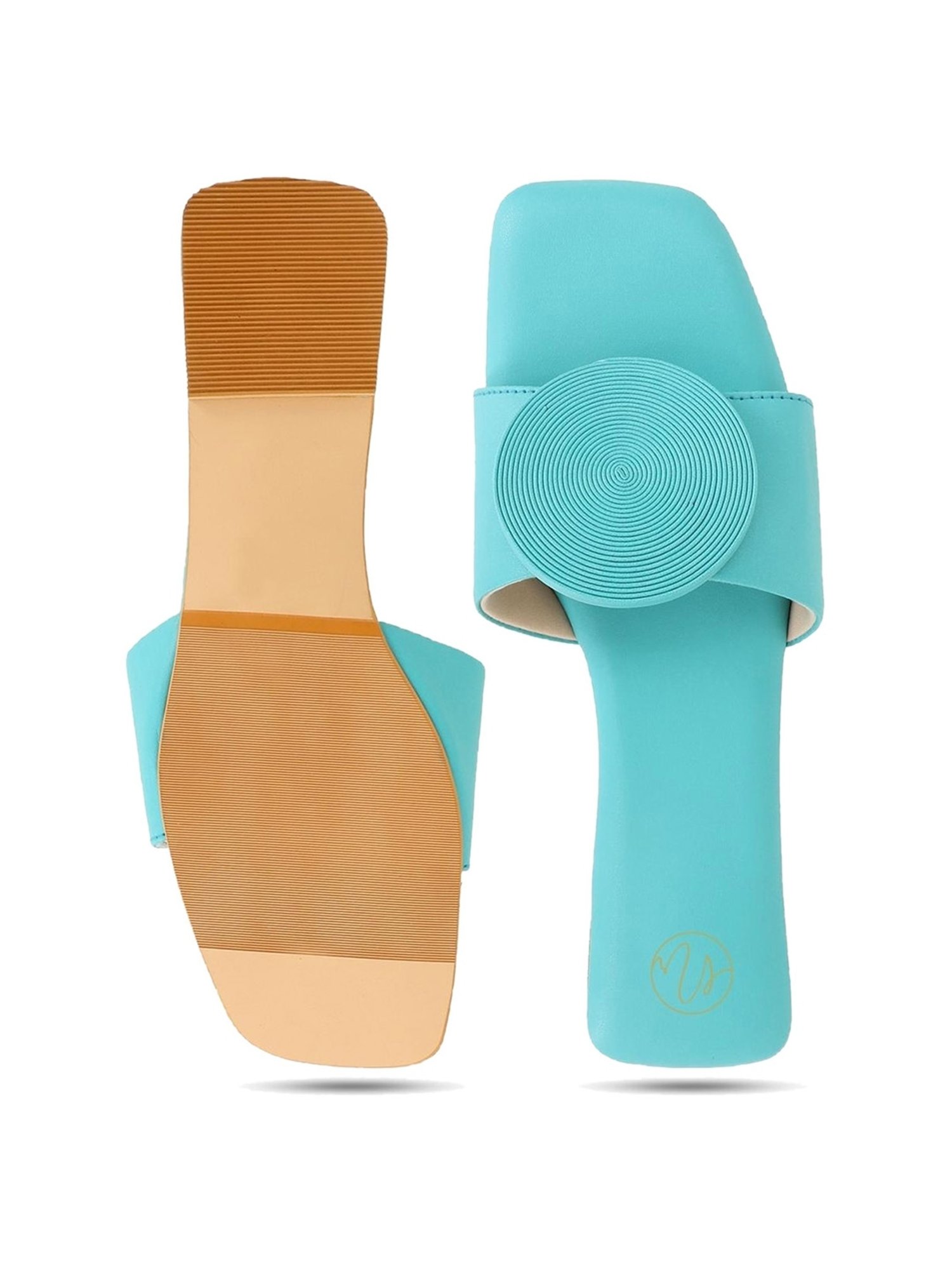 NR by Nidhi Rathi Women's Turquoise Casual Sandals