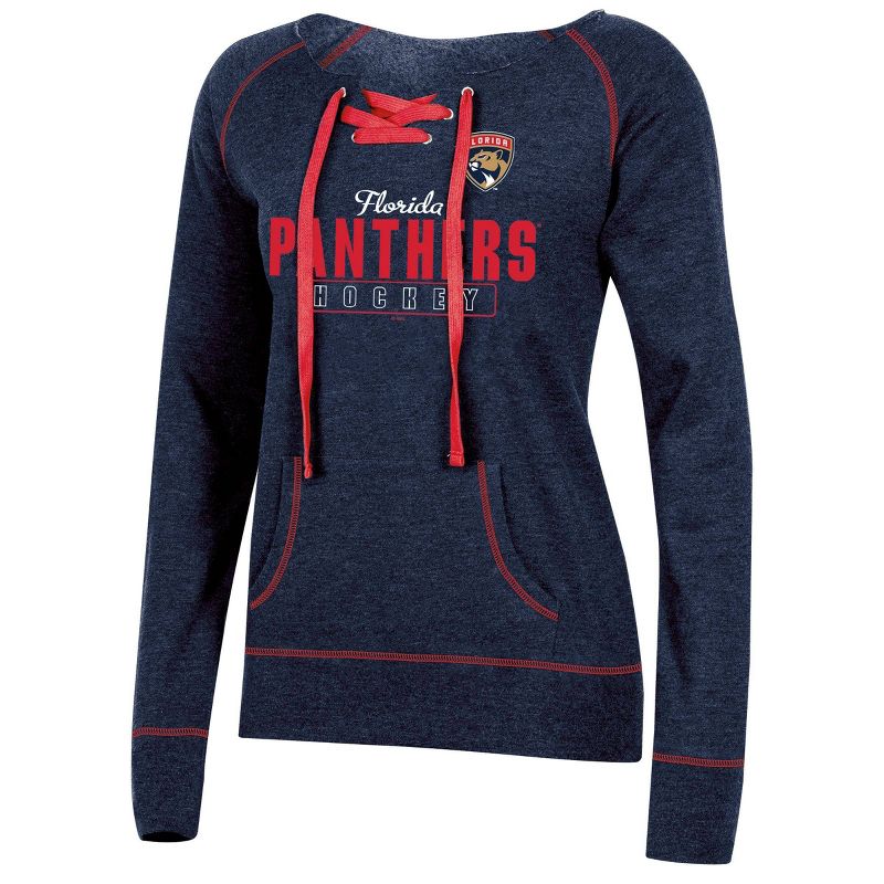 NHL Florida Panthers Women's Center Ice Open Neck Fleece Sweatshirt - S