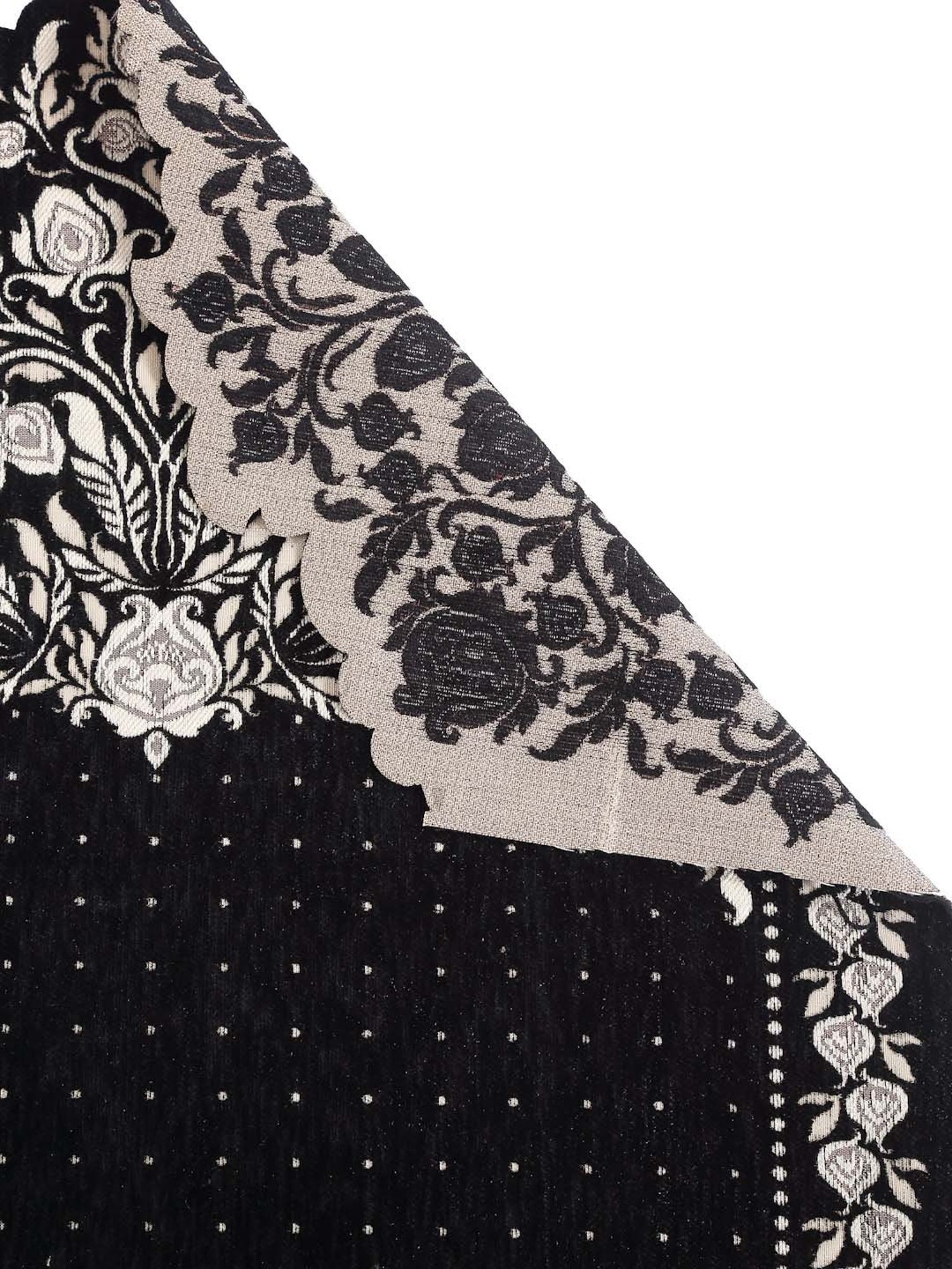 HOSTA HOMES Black & White Velvet 5-Seater Sofa Cover - Set of 10