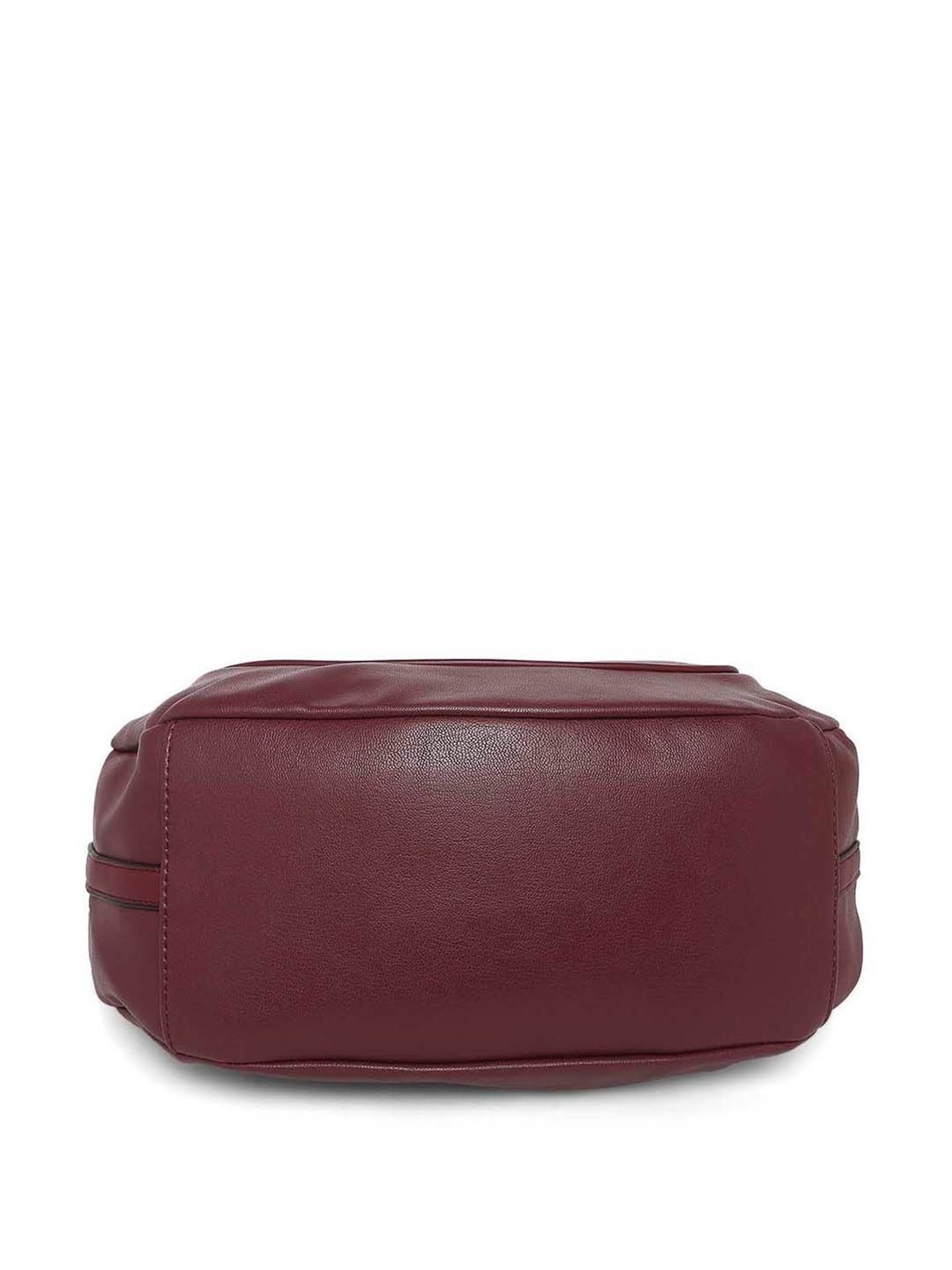 Marina Galanti Maroon Solid Medium Hobo Handbag