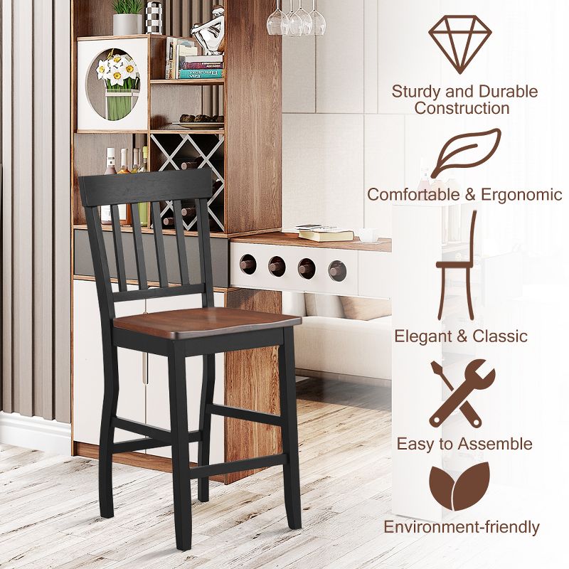 Ladder Barstool Seat Black - Riverstone Furniture Collection