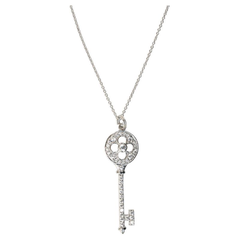 Women's Zirconite Alhambra Cubic Zirconia Key Pendant-16"