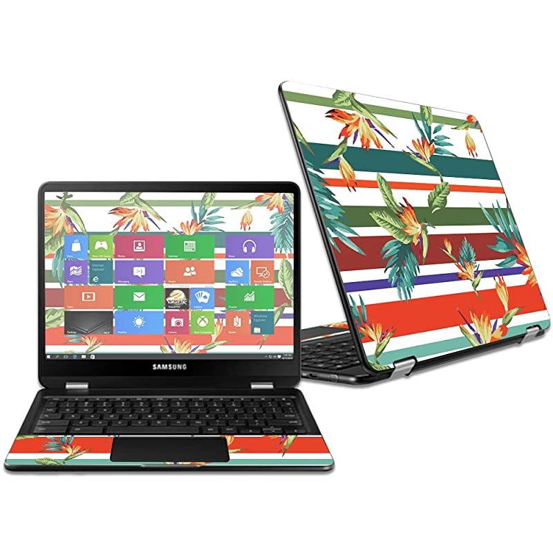 Skin Compatible with Samsung Chromebook Pro 12.3" - Flamboyant Flamingos | Protective, Durable, and Unique Vinyl wrap Cover | Easy to Apply, Remove, and Change Styles | Made in The USA