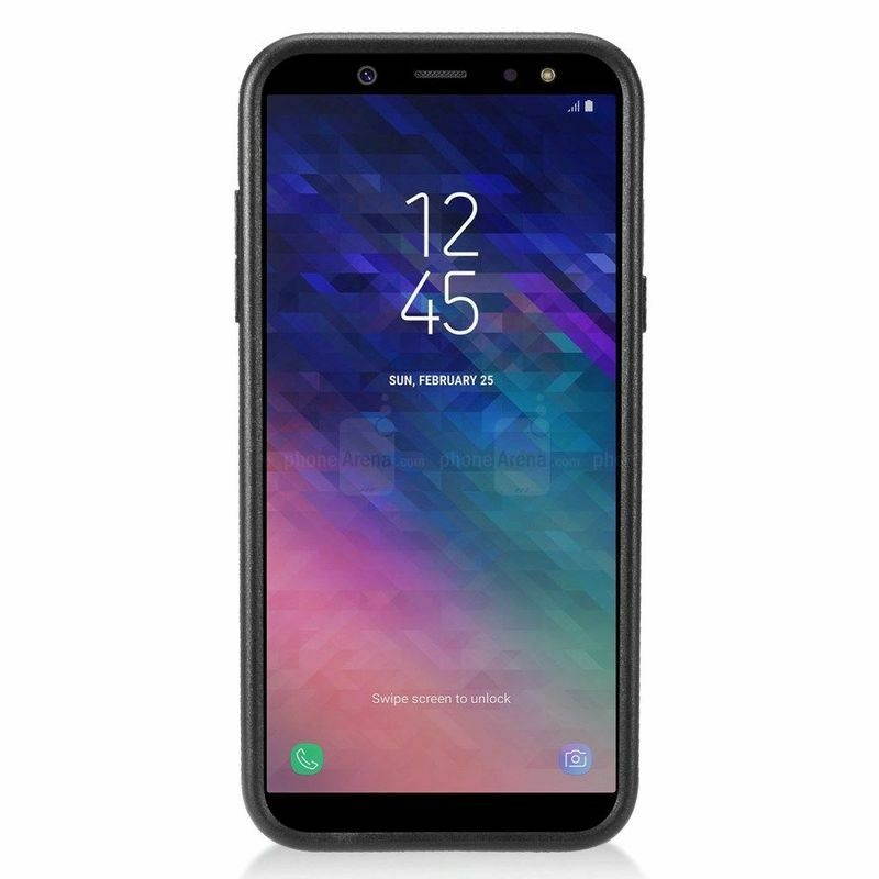 For  Galaxy A6 2018 Gray Black Hard TPU Hybrid Brushed Case Cover
