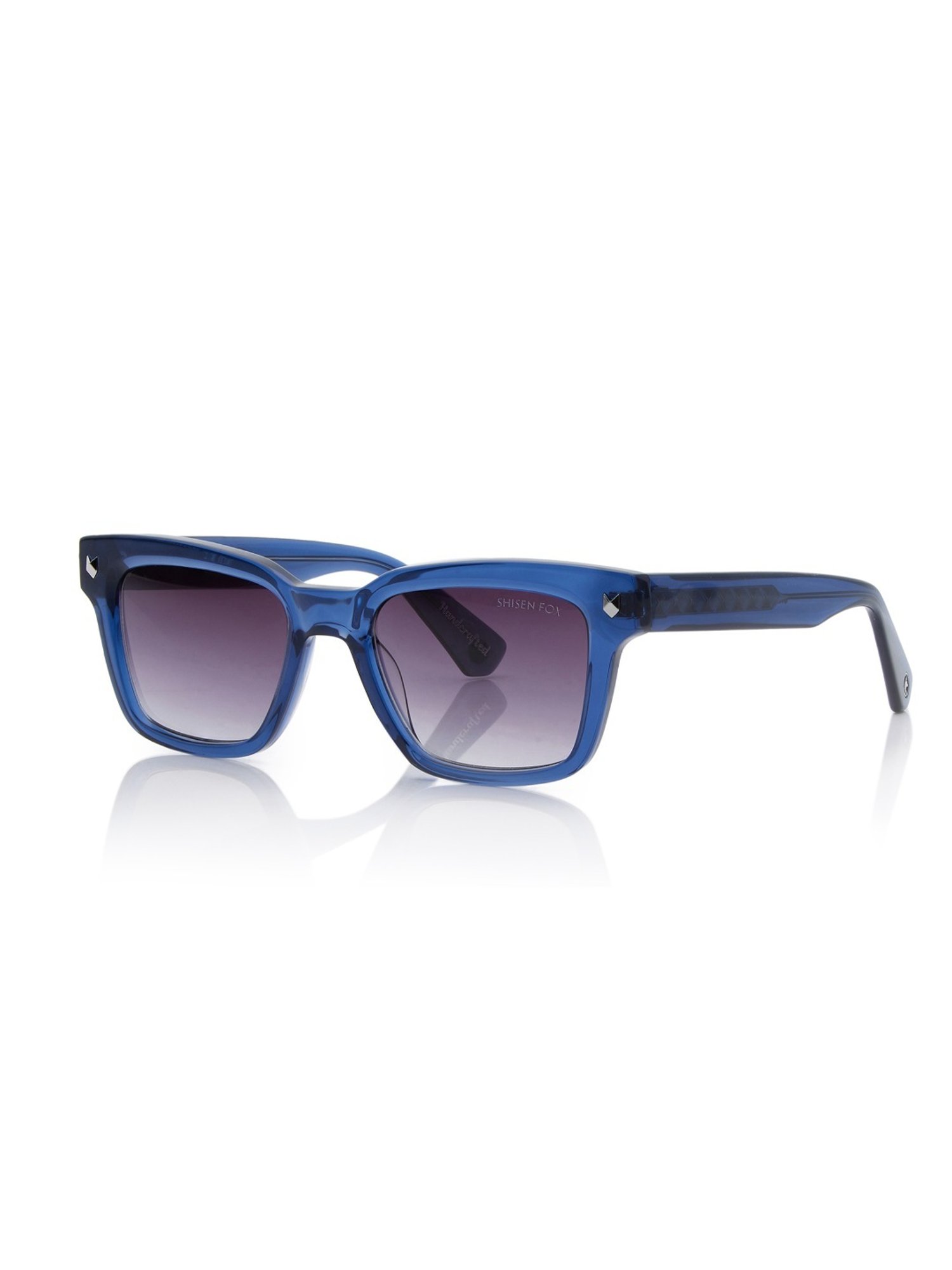 Shisen Fox Okinawa Sapphire Square Unisex UV Protection Sunglasses -52 mm