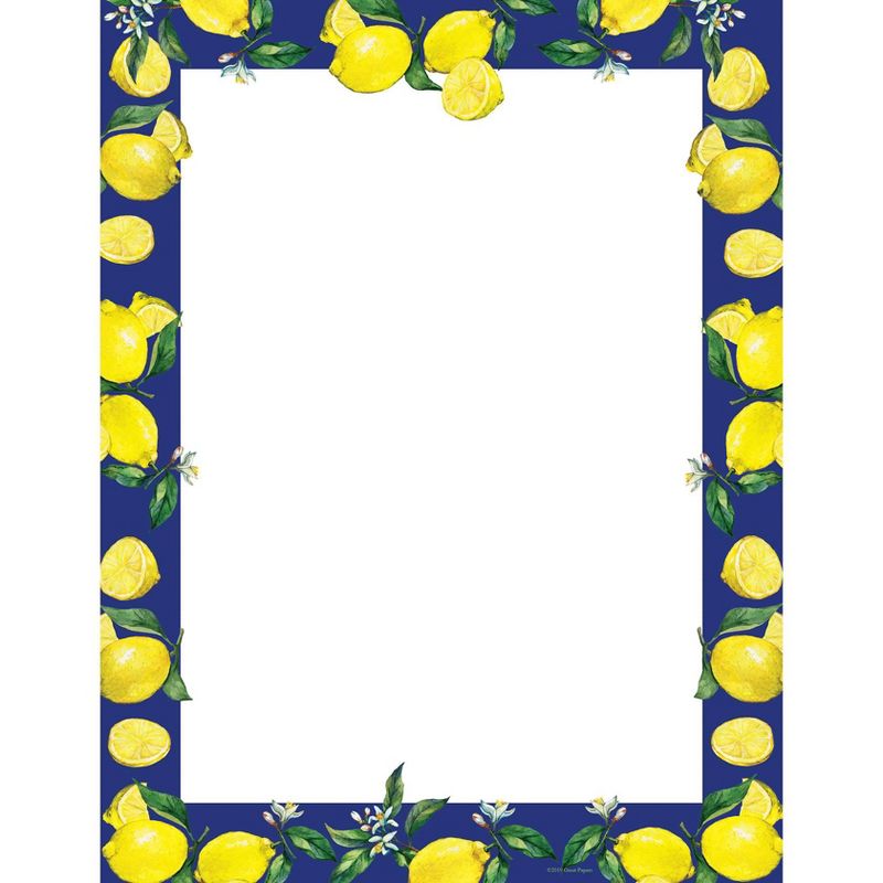 80ct Lemon Drop Letterhead White