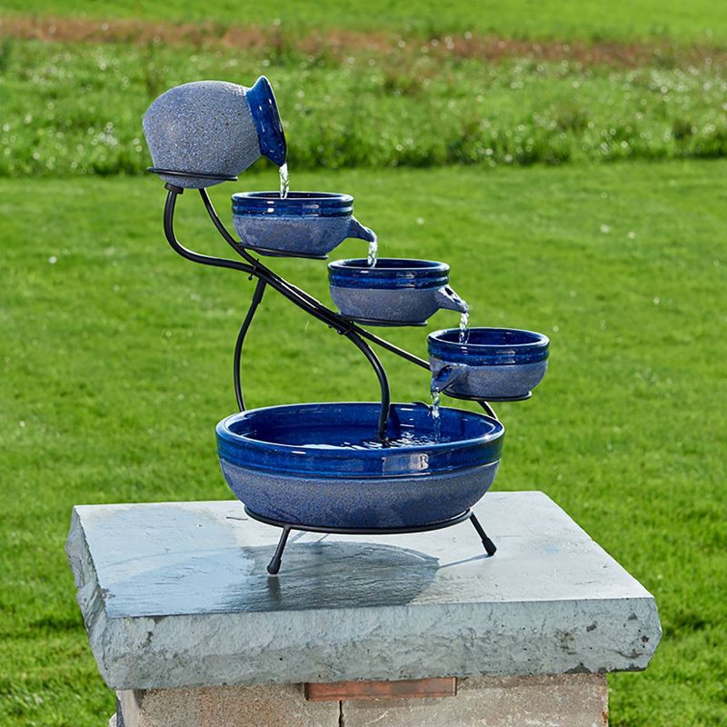 Smart Living 22" Blueberry Solar Cascade Fountain