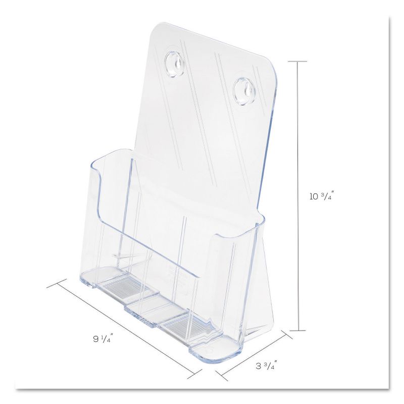 Deflecto DocuHolder for Countertop or Wall Mount Use 9 1/4w x 3 3/4d x 10 3/4 Clear 77001