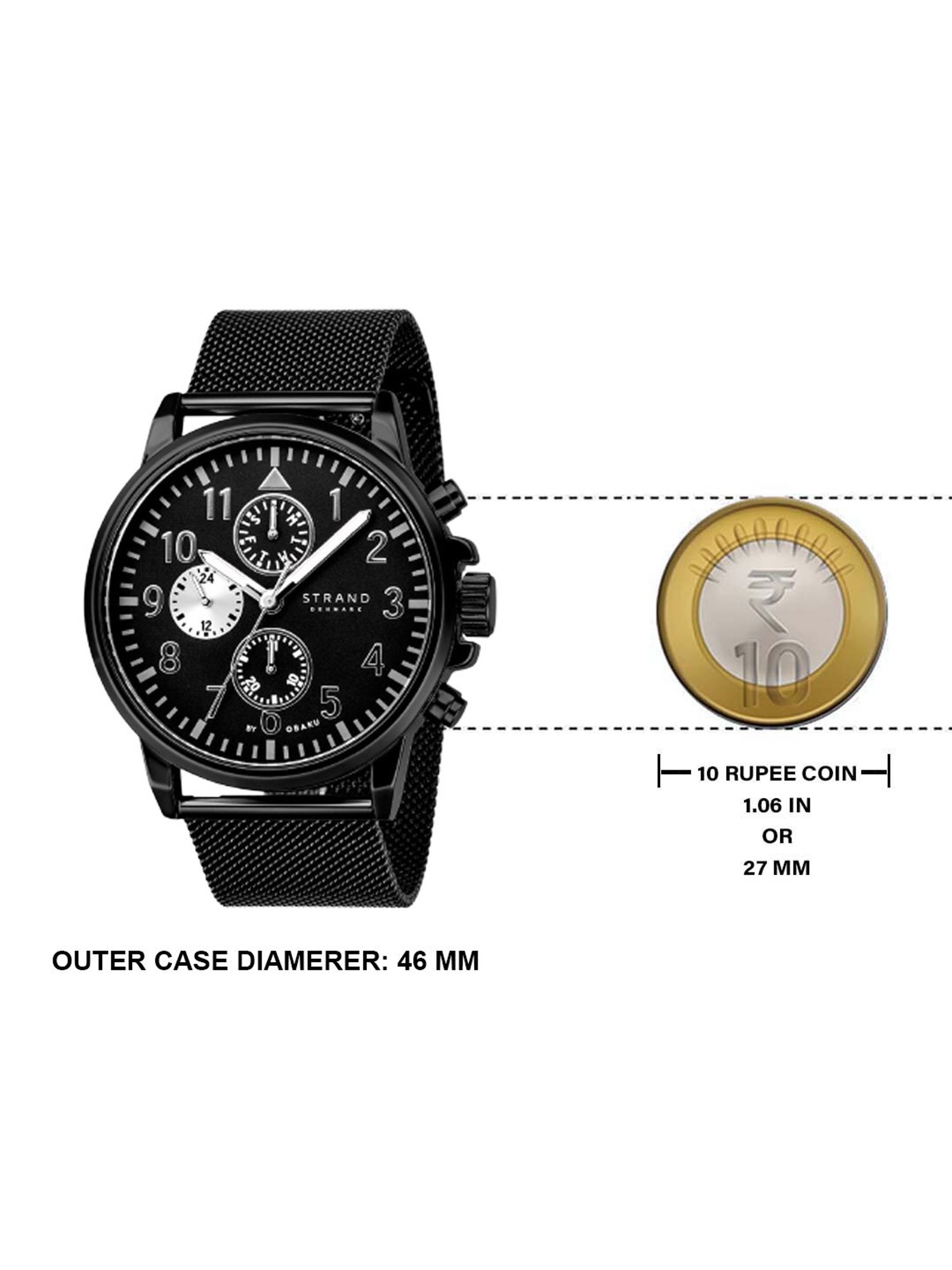 STRAND by Obaku S714GMBBMB Monroe Chronograph  Watch for Men