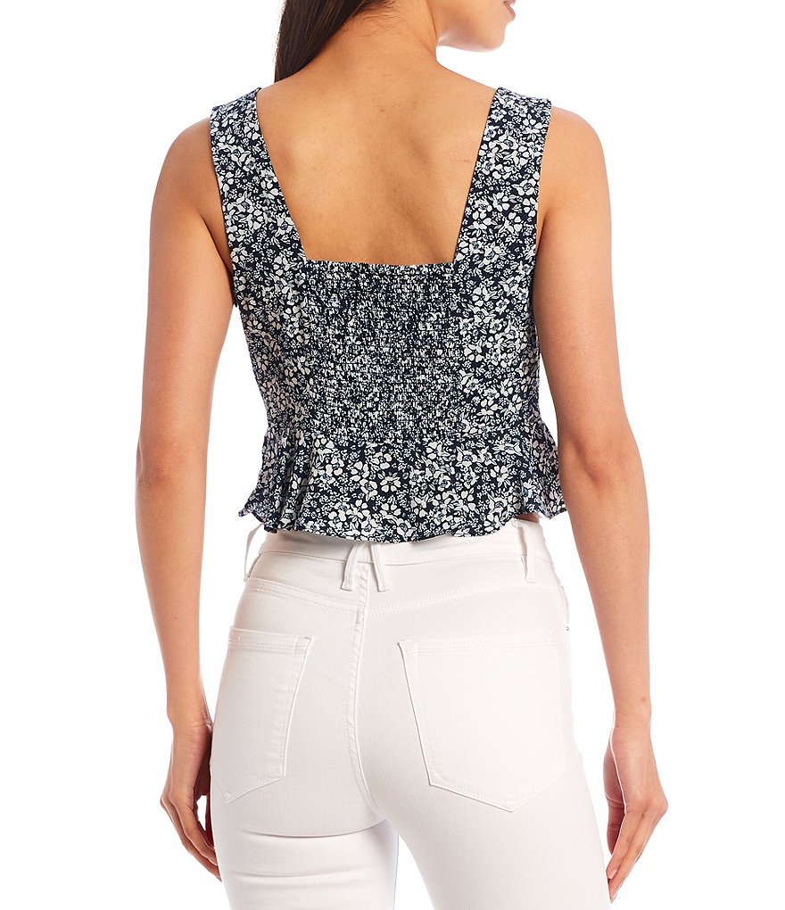 Gianni Bini Woven Carol V-Neck Floral Blouse