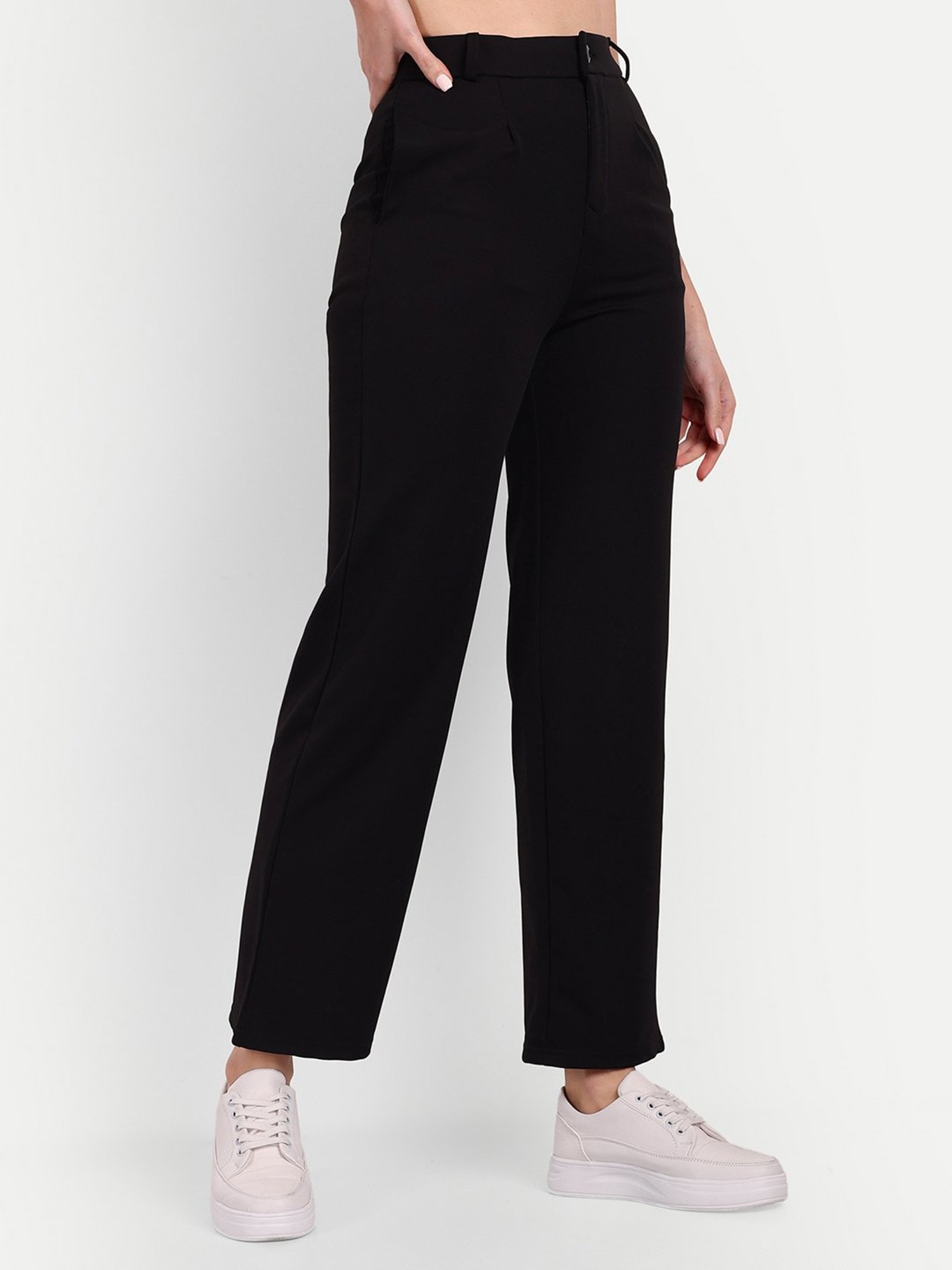 Broadstar Black High Rise Trousers