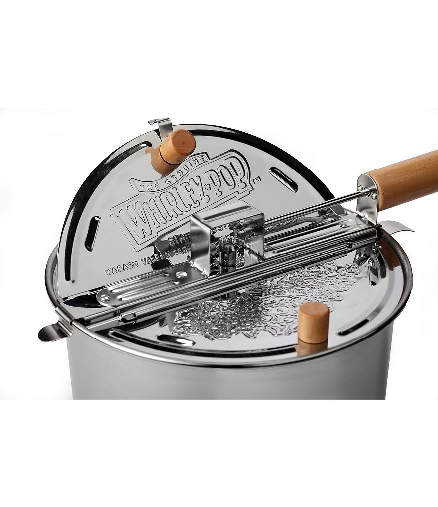 Wabash Valley Farms Stainless Steel Whirley-Pop Popcorn with Sip & Snack Set