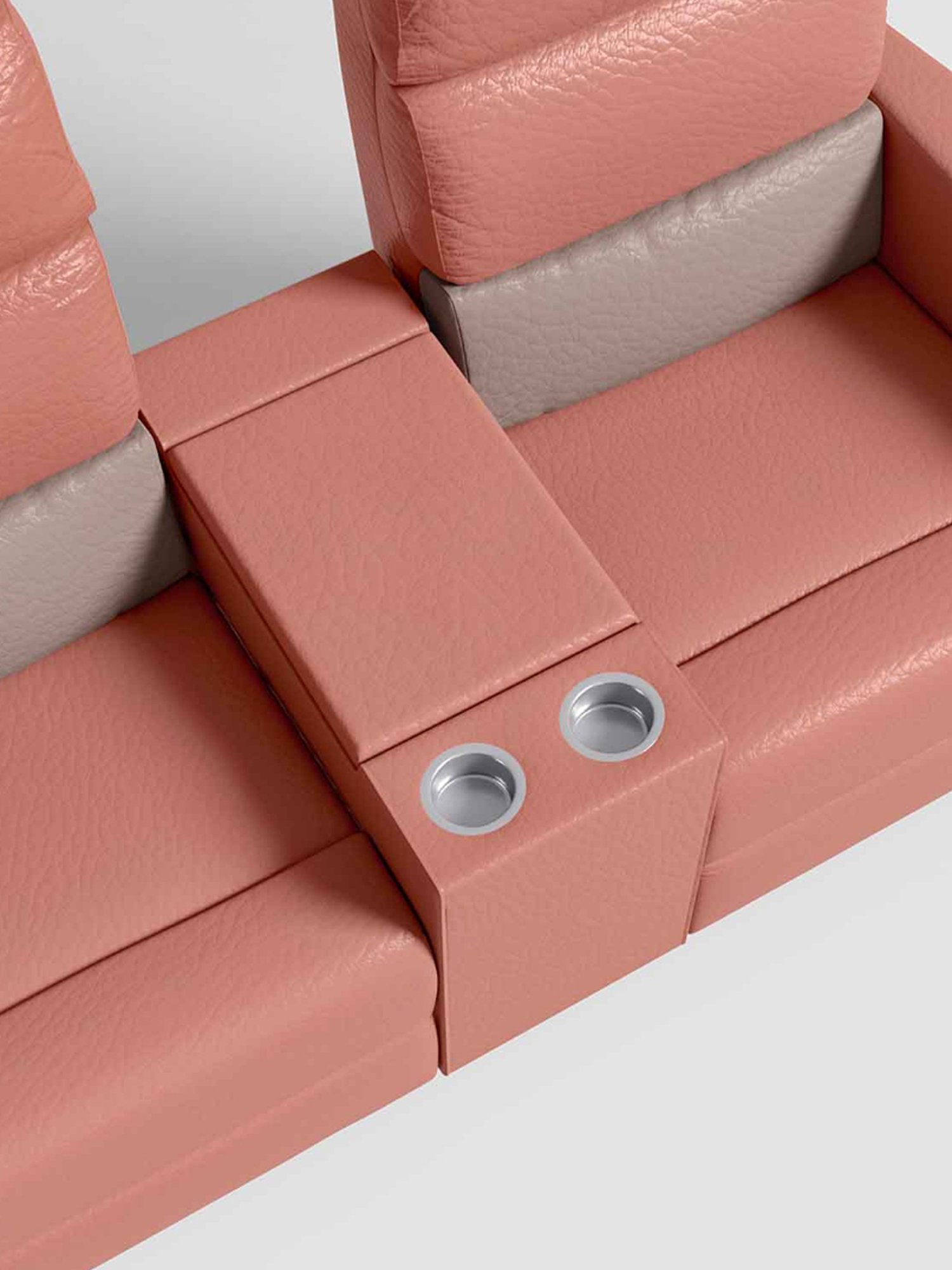 Durian Berry Black Premium Leatherette 2 Seater Sofa