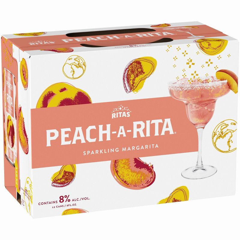 Ritas Peach-A-Rita Sparkling Margarita - 12pk/8 fl oz Cans