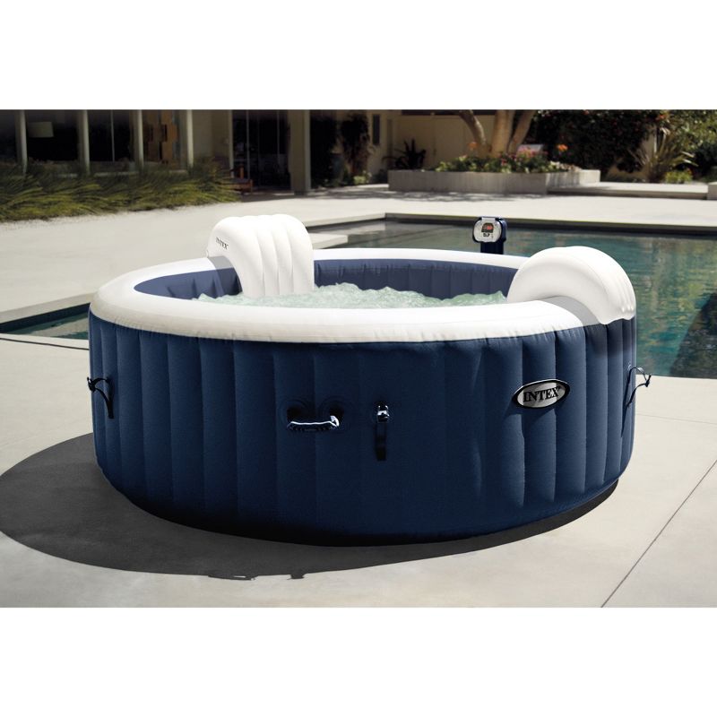 Intex PureSpa 4 Person HotTub, Multi-Colored LED Light & Attachable Cup Holder