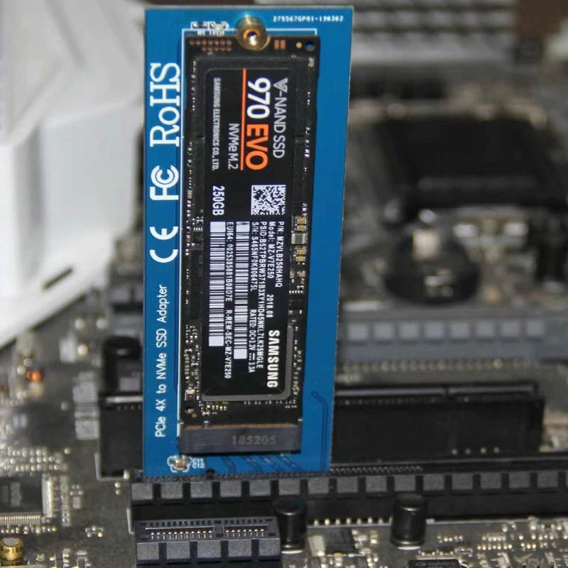 Add On Card PCI Express PCIE to M2 Adapter M.2/M2 NVME Adapter Raiser AHCI NVME SSD M2 PCIE X4 Suppor 2230 2242 2260 2280 M2 SSD