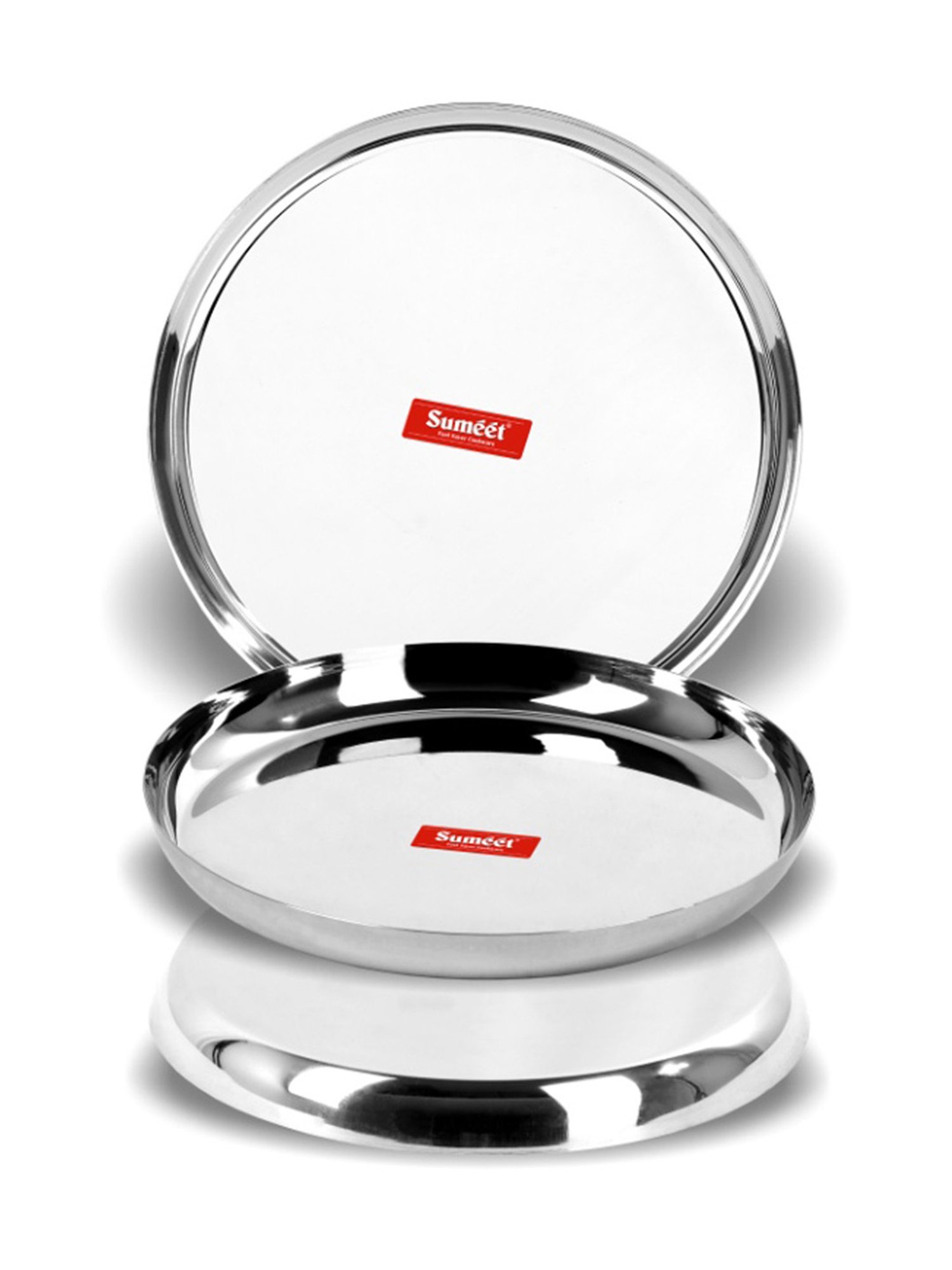 Pure Home and Living Transparent Glass Textured Dinner Plates