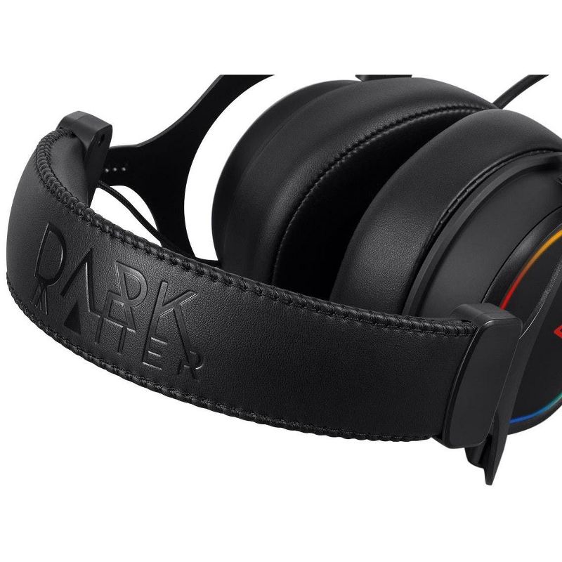 Dark Matter by Monoprice Supernova USB Gaming Headset - 53mm, Virtual 7.1 Surround, Detachable ANC Mic, PU Leather/Aluminum, RGB, PC Only