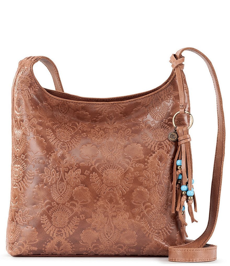 The Sak Huntley Floral Embossed Snap Crossbody Bag