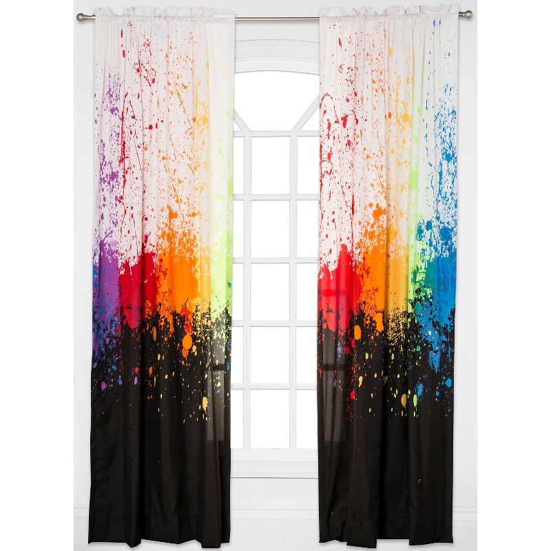 Red Solid 84" Rod Pocket Single Curtain Panel - Leaning Linens