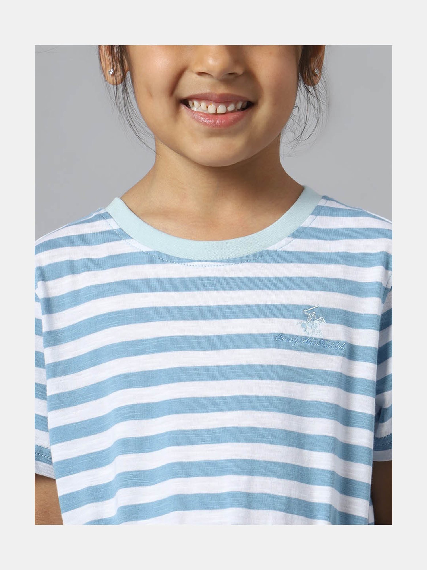 Beverly Hills Polo Club Kids Blue & White Striped Dress