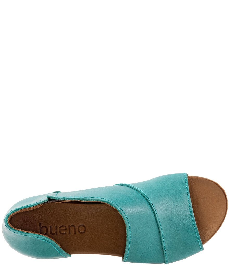 Bueno Tanner Leather Asymmetric Slip Ons