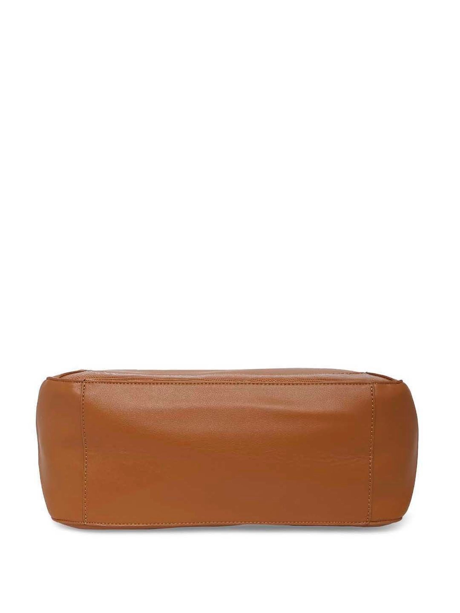 Marina Galanti Brown Solid Medium Tote Handbag