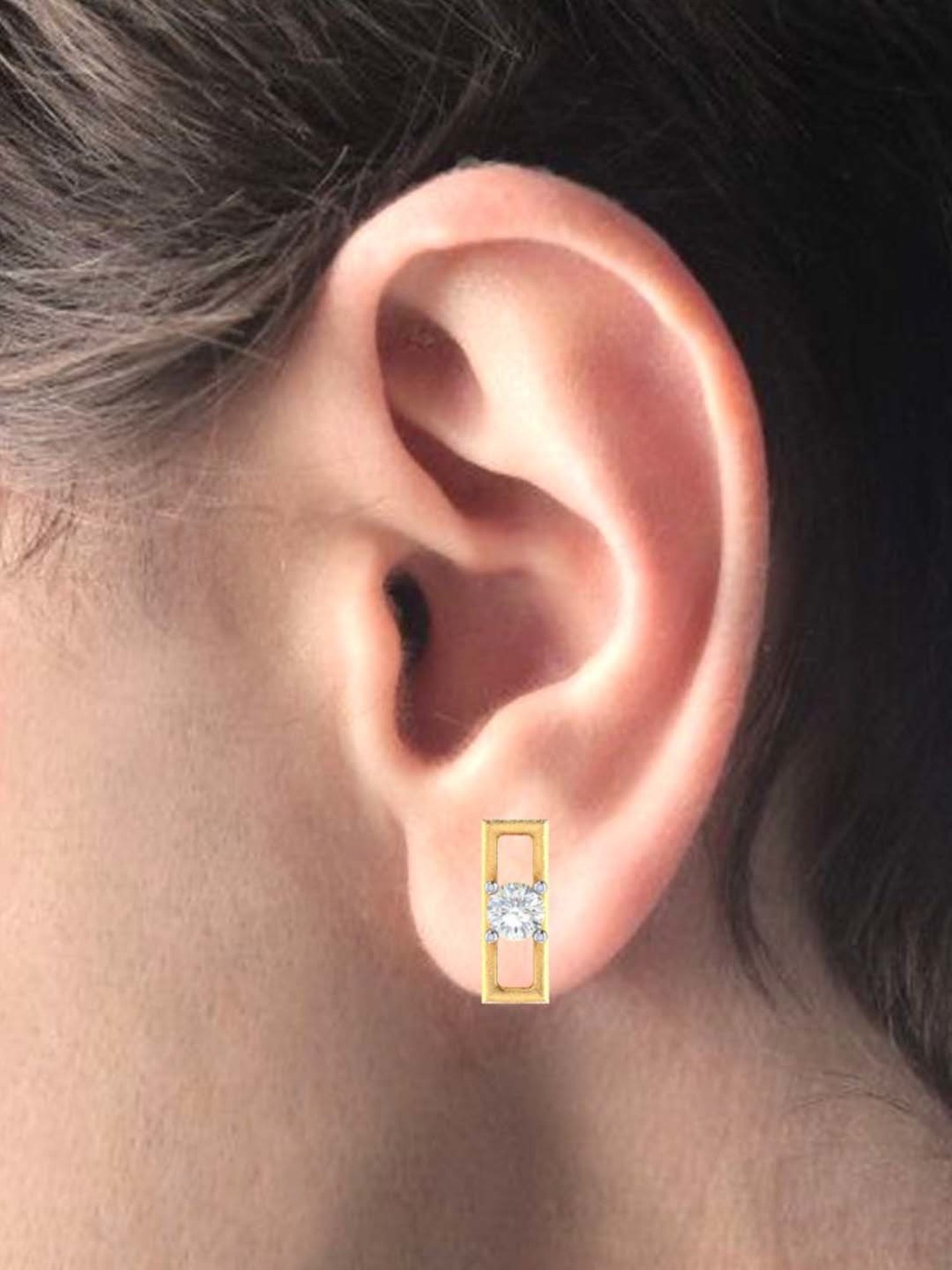 P.C. Chandra Jewellers 18 kt Gold & Diamond Earrings