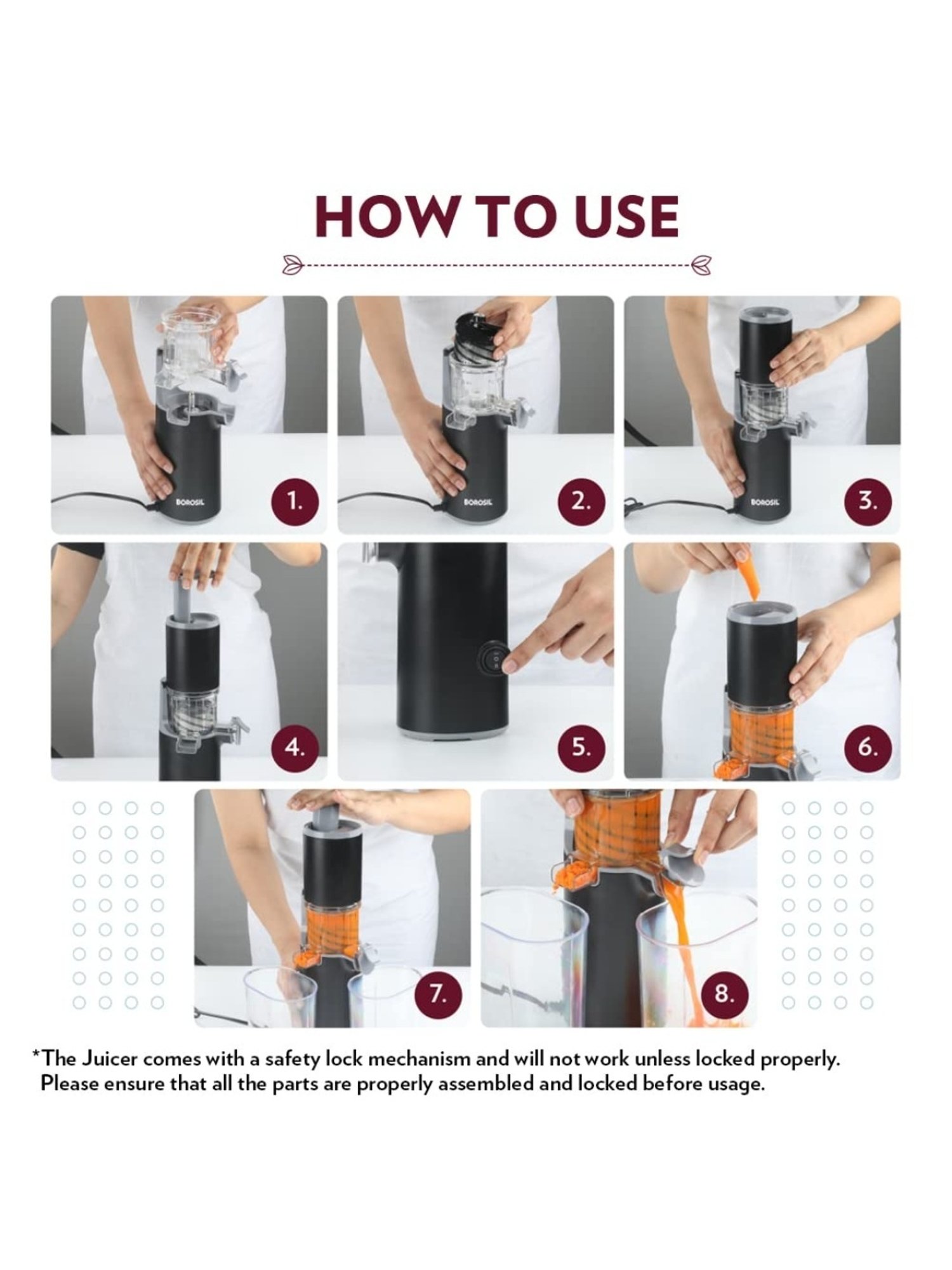 BLACK+DECKER BXCJ0101IN Citrus Juicer 30 Watt 1L (White)