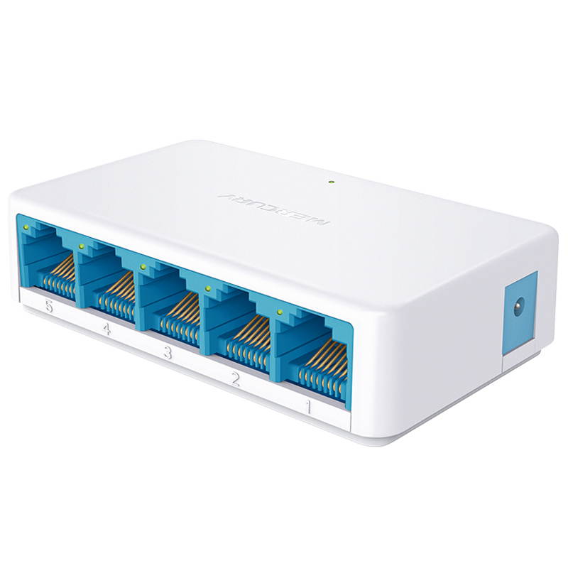 EnLabs 5-Port 10/100/1000 Mbps Gigabit Ethernet RJ45 Network Switch,1000Mbps Desktop Ethernet Splitter Lan Hub w/ Power Adapter
