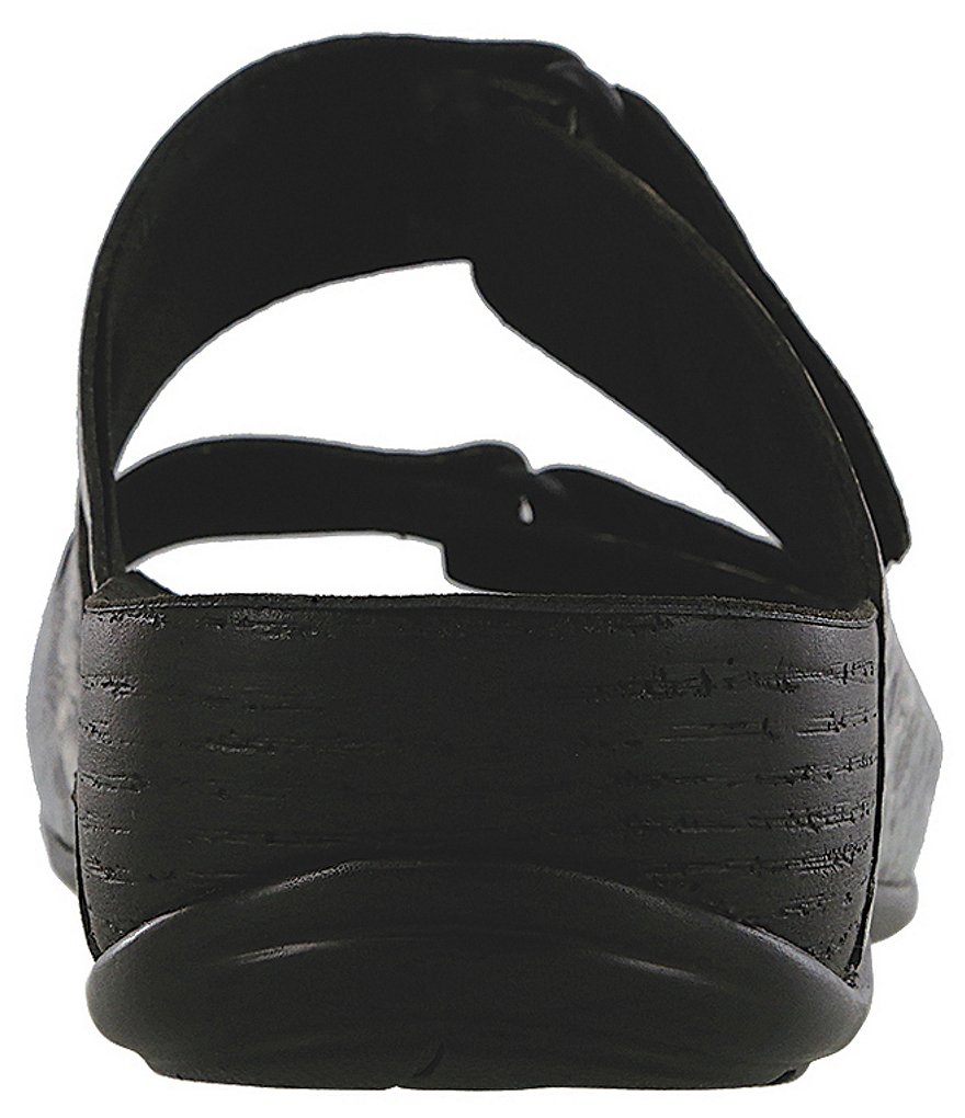 SAS Seaside Snake Print Leather Slide Sandals